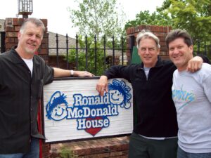 Mark Harmon and friends at the House