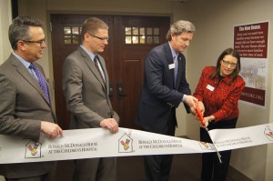 Ribbon cutting at the Ronald McDonald House in Garrison Tower