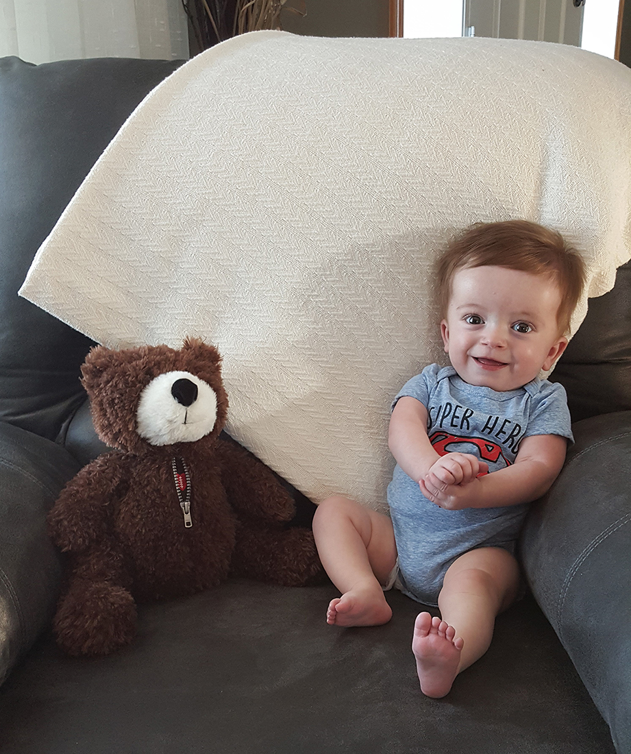 Charlie with his teddy bear