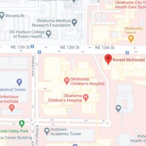 RMHC-OKC screenshot of map to ronald McDonald family room at children's hospital